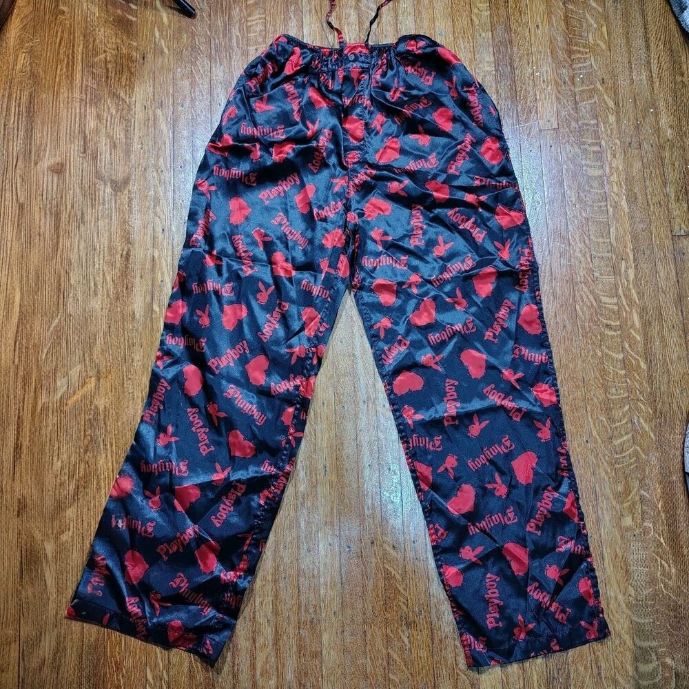VTG Playboy Y2K Silky Feeling PJ Pants Unisex Size Small/T505